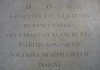 Lorenzo Bianchetti, Grabmal in Il Gesù, Inschrift, Teil eins