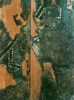 Marco Sittico Altemps, Grabmal in S. Maria in Trastevere, Altarbild, Detail: Papst in Proskynese (stark zerstört)