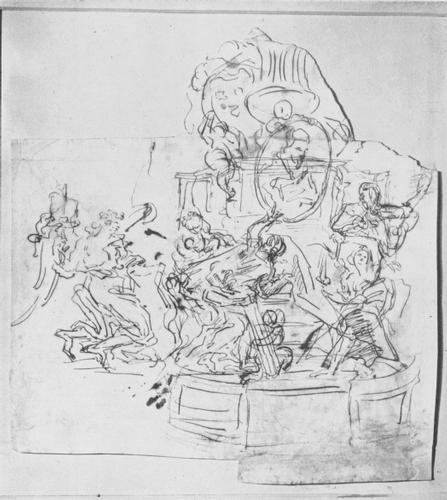 Alexander VII., Entwurfszeichnung Grabmal (Gianlorenzo Bernini)