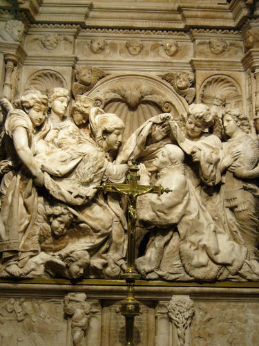 Balthasar de Moscoso y Sandoval, Grabmal S. Maria, szenische Darstellung