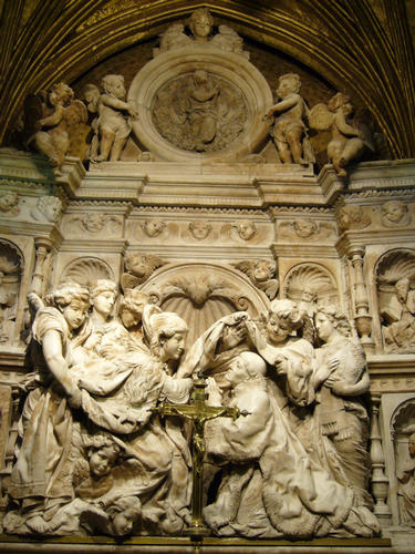 Balthasar de Moscoso y Sandoval, Grabmal S. Maria, Mittelteil Detail