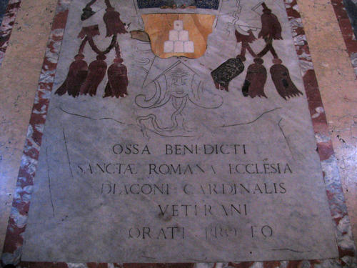 Benedetto Veterani, Grabmal S. Maria in Vallicella, Inschrift