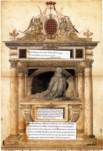 René de Birague, Vorzeichnung Grabmal (Germain Pilon)