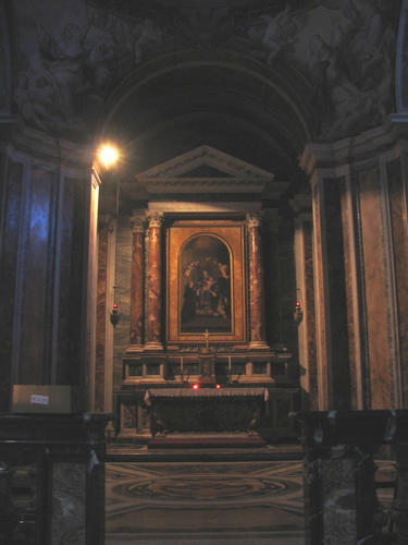 Francesco Delci (d'Elci), Grabmal S. Sabina, Standort (Cappella d'Elci)