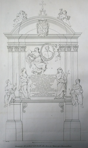 Carlo Bonelli, Grabmal in S. Maria sopra Minerva, Abbildung aus Litta, Famiglie celebri italiane