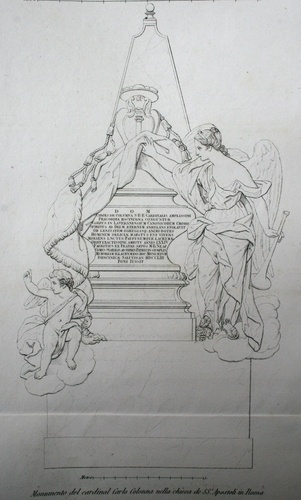 Carlo Colonna, Grabmal in SS. Apostoli, Abbildung aus Litta, Famiglie celebri italiane