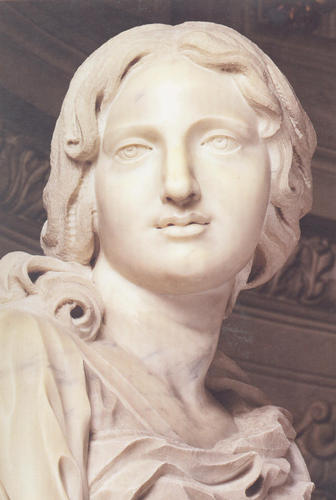 Clemens X., Grabmal S. Pietro in Vaticano, Clementia Detail