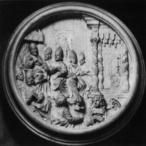 Clemens IX., Grabmal S. Maria Maggiore, Medaillon über Caritas