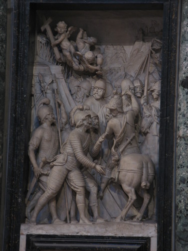 Clemens VIII., Grabmal S. Maria Maggiore, Relief unten rechts