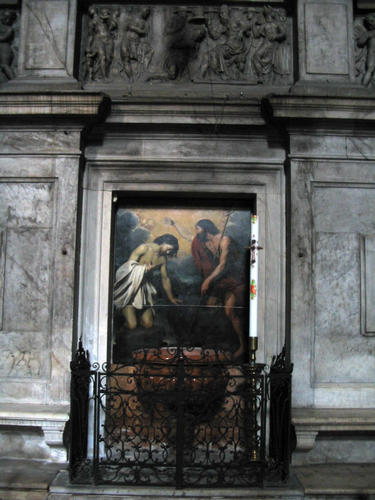 Francesco Cornaro d. Ä., Grabmal S. Salvatore, Altarbild, Taufe Christi