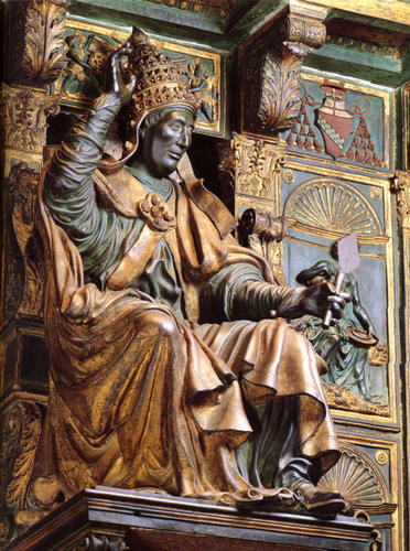 Innozenz VIII., Grabmal S. Pietro in Vaticano, Ehrenstatue