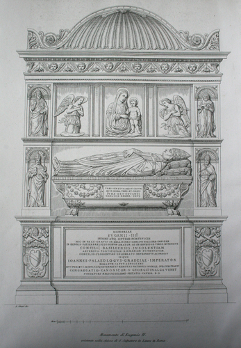 Eugen IV, Grabmal in S. Salvatore in Lauro, Abbildung aus Litta, Famiglie celebri italiane