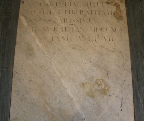 Ferdinando Spinelli, Grabmal in S. Maria in Cosmedin, Inschrift zweiter Teil