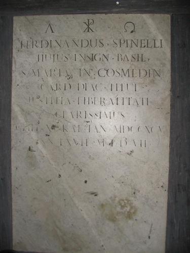 Ferdinando Spinelli, Grabmal S. Maria in Cosmedin, Gesamtansicht
