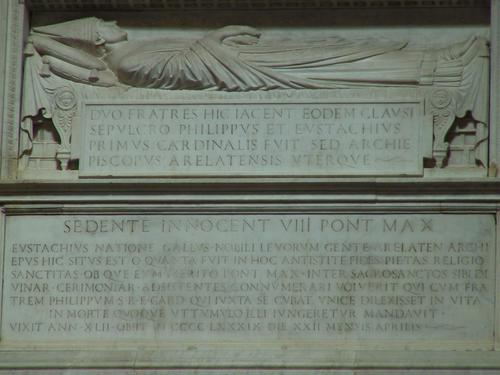 Filippo de Levis, Grabmal S. Maria Maggiore, Inschrift