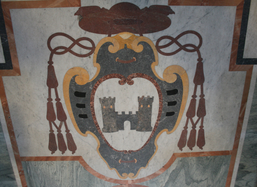 Flaminio Piatti, Grabmal in Il Gesù, Wappen