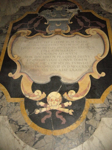 Giovanni Battista Tolomei, Grabmal S. Ignazio, Bodenplatte