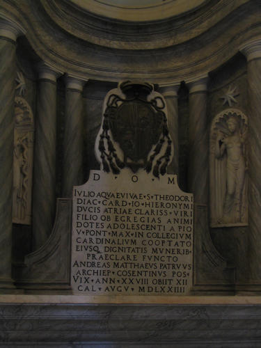 Giulio Acquaviva d'Aragona, Grabmal S. Giovanni in Laterano, Wappen