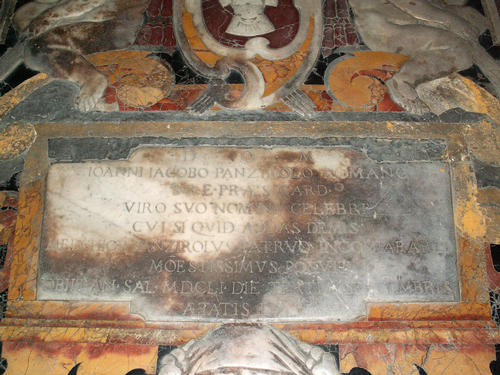 Giangiacomo Panziroli, Grabmal S. Silvestro al Quirinale, Inschrift
