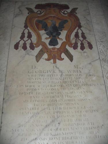 Giorgio Doria, Grabmal S. Cecilia, Inschrift