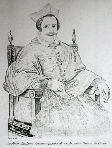 Girolamo Colonna d. Ä.  Portrait aus der Certosa di Pavia, Abbildung aus Litta, Famiglie celebri italiane