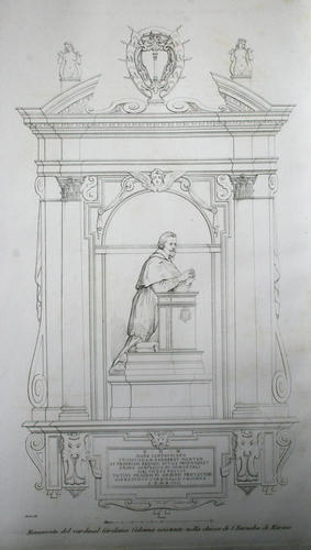 Girolamo Colonna d. Ä., Grabmal in S. Barnaba, Abbildung aus Litta, Familie celebri italiane
