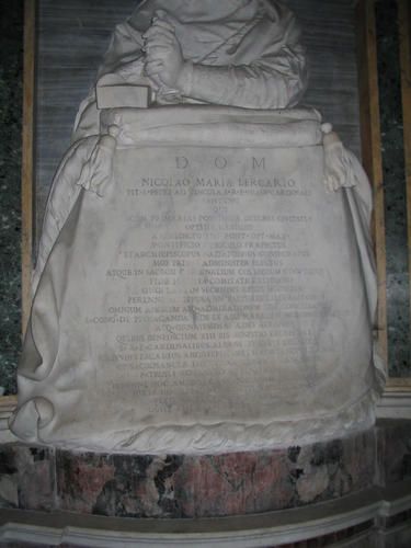 Nicolo Maria Lercari, Grabmal S. Giovanni in Laterano, Inschrift
