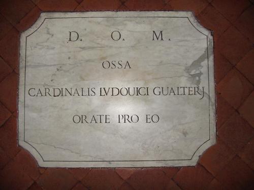 Ludovico Gualtiero Gualtieri, Grabmal S. Giovanni a Porta Latina, Inschrift