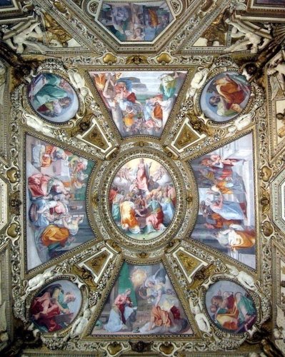 Marco Sittico Altemps, Grabmal in S. Maria in Trastevere, Kapellendecke