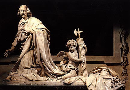 Jules Mazarin, Grabmal Chapelle de l'Institut de France, Papststatue