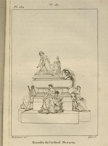 Jules Mazarin, Vorzeichnung Grabmal