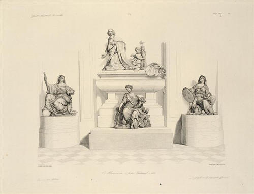 Jules Mazarin, Vorzeichnung Grabmal 