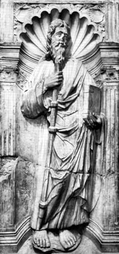 Nikolaus V., Grabmal S. Pietro in Vaticano, Nischenfigur Jakobus Major
