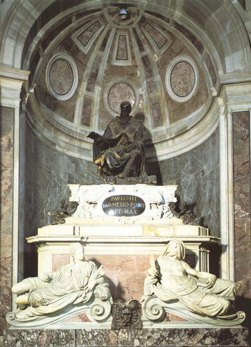 Paul III., Grabmal S. Pietro in Vaticano, Sarkophag