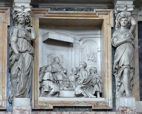 Paul V., Grabmal S. Maria Maggiore, Relief rechts oben