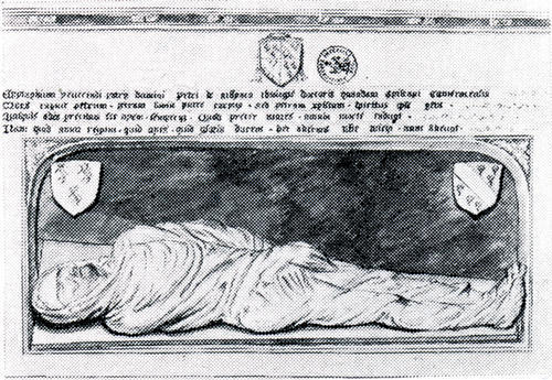 Pierre d'Ailly, Zeichnung Gedenktafel (Louis Boudan)