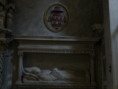 Pietro Stephaneschi, Grabmal S. Maria in Trastevere, Wappen