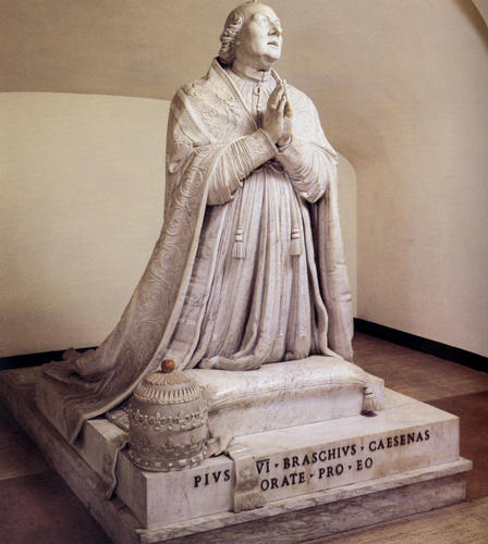 Pius VI., Grabmal St. Pietro in Vaticano, Ehrenstatue