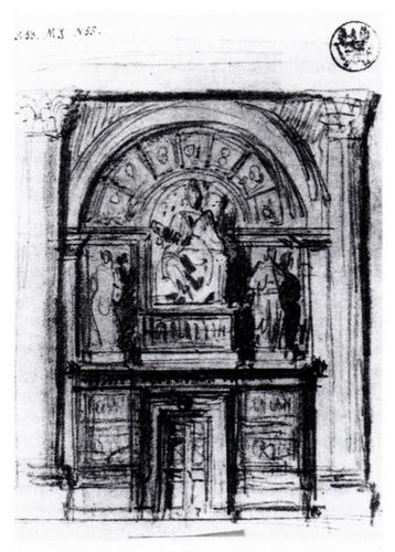 Pius VII., Entwurfszeichnung Grabmal (Carl Friedrich Schinkel)