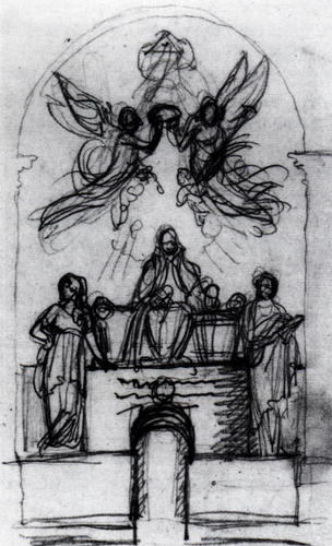 Pius VII., Entwurfszeichnung Grabmal (Berthel Thorvaldsen)