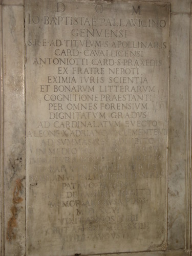 Giovanni Pallavicini, S. Maria del Popolo, Inschrift