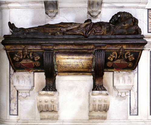 Innozenz VIII., Grabmal S. Pietro in Vaticano, Sarkophag