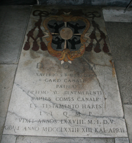 Saverio Canale, Bodenplatte in S. Marcello al Corso