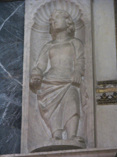 Savo Mellini, Grabmal S. Maria del Popolo, Heiliger in Pfeilernische