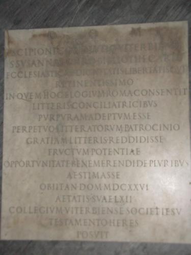 Scipione Cobeluzzi, Grabmal S. Susanna, Inschrift