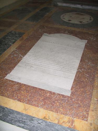 Vitaliano Borromeo, Grabmal S. Prassede, Inschrift
